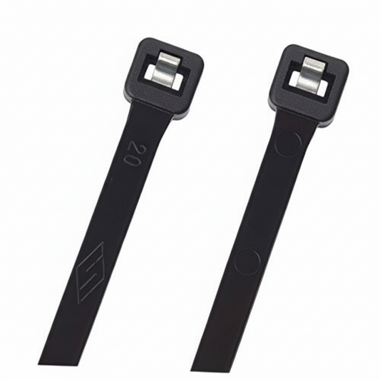 14" UV Black 50lbs Metal Tooth Cable Ties 100/bag Part #MT14-50-0C