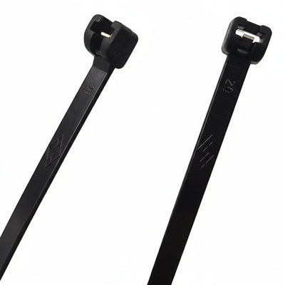 7.5" UV Black 50lbs Metal Tooth Cable Ties 100/bag Part #MT7.5-50-0C