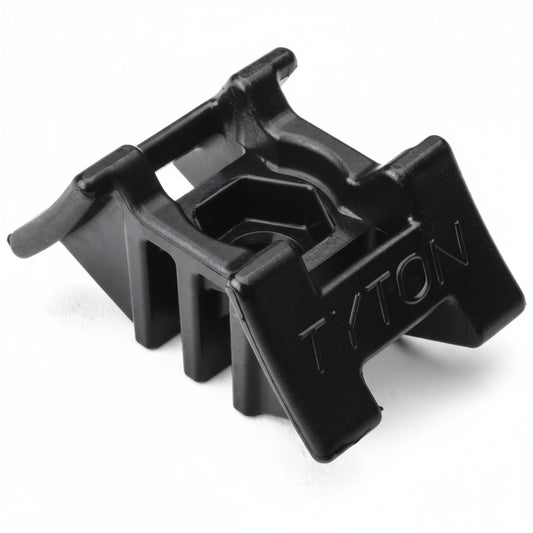 HellermannTyton S2HM250HIRHSH1 2-Way Saddle Mount, 3.5" Max Bundle Diameter, 0.25" Stud Diameter, PA66HIRHSUV, Black, 500/pkg