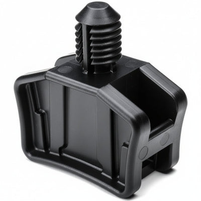 HellermannTyton S3STM500HIRHSC2 Fir Tree Saddle Mount, 0.5" Hole, 0.08-0.52" Thick, Black, 100/pkg