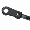 4" 18lb Screw Mount Black Mounting Head Cable Ties 100/bag Part # SM4-18-0C