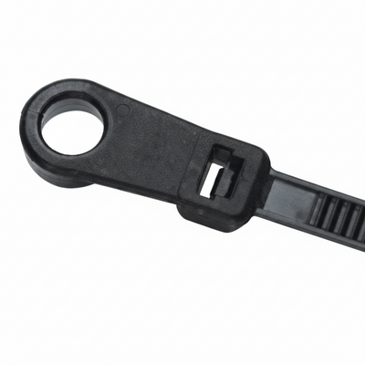 4" 18lb Screw Mount Black Mounting Head Cable Ties 100/bag Part # SM4-18-0C