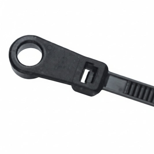 8" 50lb Screw Mount Black Mounting Head Cable Ties 100/bag Part #SM8-50-0C