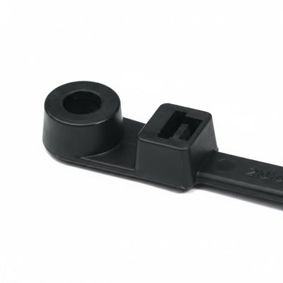 8" 50lb Screw Mount UV Black Cable Ties 1000/bag Part #SM8-50-0M