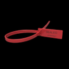 7" 112lb Red Secure-Grip Adjustable Plastic Security Seal with Pull-Away Tab 100/Bag