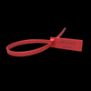 15" 112lb Red Secure-Grip Adjustable Plastic Security Seal with Pull-Away Tab 100/Bag