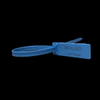 11" 112lb Blue Secure-Grip Adjustable Plastic Security Seal with Pull-Away Tab 100/Bag