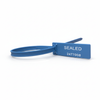 7" 112lb Blue Secure-Grip Adjustable Plastic Security Seal with Pull-Away Tab 100/Bag