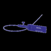 7" 35lb Blue Secure-Pull Adjustable Plastic Security Seal 100/Bag