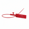 12" 35lb Red Secure-Pull Adjustable Plastic Security Seal 100/Bag