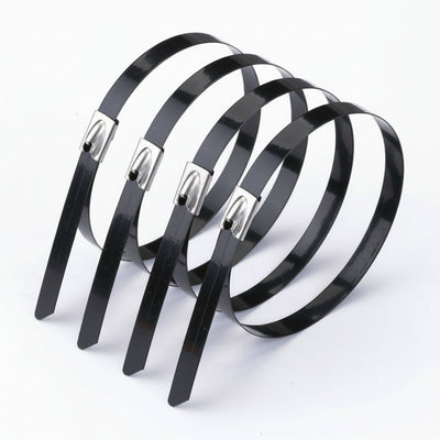 Panduit 14" 250lb Fully Coated Blue Polyester 316 Pan-Steel Stainless Steel Cable Ties 50/bag Part #MLTFC4H-LP316BU
