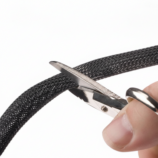 3/8” Black Techflex Clean Cut Fray Resistant Expandable Braided Sleeving 100ft
