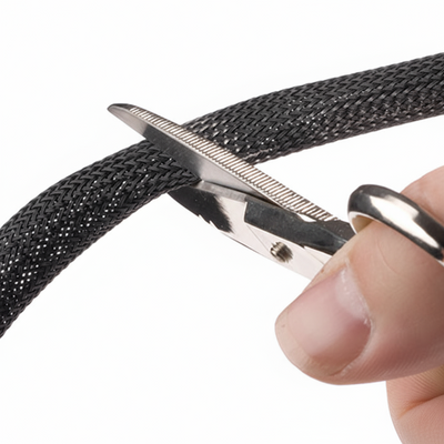 1/8” Black Techflex Clean Cut Fray Resistant Expandable Braided Sleeving 100ft