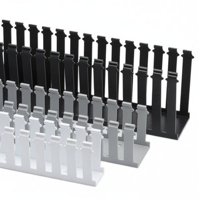 HellermannTyton 181-15301 Slotted Wall Wiring Duct, No Mounting Holes, 1.5" X 3", PVC, Black, 120ft/Carton