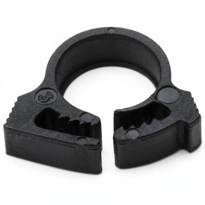 HellermannTyton SNP1.25GHS0C2 Snapper Hose Clamp, .28"–.30" Bundle Diameter, PA66GF13, Black, 100/pkg