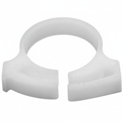 HellermannTyton SNP1610M4 Snapper Hose Clamp, .74"–.84" Bundle Diameter, POM, White, 1000/pkg
