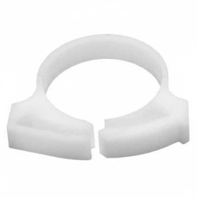 HellermannTyton SNP2410H4 Snapper Hose Clamp, 1.0"–1.12" Bundle Diameter, POM, White, 500/pkg
