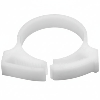 HellermannTyton SNP2410H4 Snapper Hose Clamp, 1.0"–1.12" Bundle Diameter, POM, White, 500/pkg