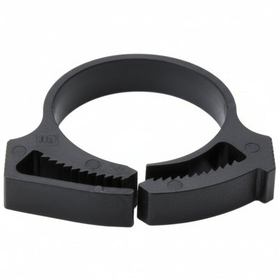 HellermannTyton SNP24GHS0C2 Snapper Hose Clamp, 1.02"–1.17" Bundle Diameter, PA66GF13, Black, 100/pkg