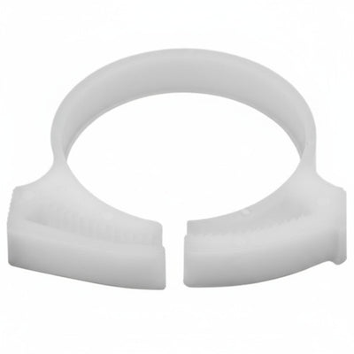 HellermannTyton SNP3310K2 Snapper Hose Clamp, 1.29"–1.58" Bundle Diameter, POM, White, 50/pkg
