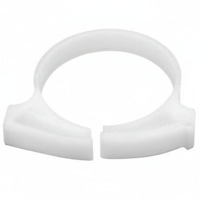 HellermannTyton SNP3410K2 Snapper Hose Clamp, 1.33"–1.54" Bundle Diameter, POM, White, 50/pkg