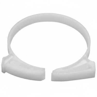 HellermannTyton SNP5010C2 Snapper Hose Clamp, 1.99"–2.32" Bundle Diameter, POM, White, 100/pkg