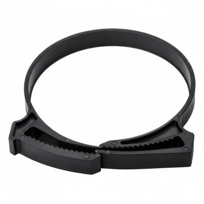 HellermannTyton SNP50GHS0C2 Snapper Hose Clamp, 2.06"–2.31" Bundle Diameter, PA66GF13, Black, 100/pkg