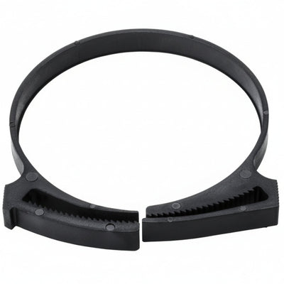 HellermannTyton SNP60GHS0C2 Snapper Hose Clamp, 2.31"–2.59" Bundle Diameter, PA66GF13, Black, 100/pkg