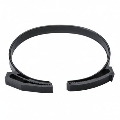 HellermannTyton SNP70GHS0C2 Snapper Hose Clamp, 2.63"–3.15" Bundle Diameter, PA66GF13, Black, 100/pkg