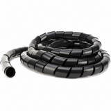 3/8" Diameter Polyethylene UV Black Spiral Wrap 100ft/Spool