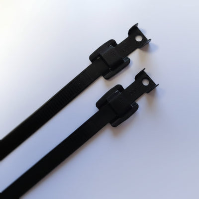 9" 330lb Releasable Black PPA Coated Stainless Steel Cable Ties 100/bag Part #SSPC9R-PPA-330-C