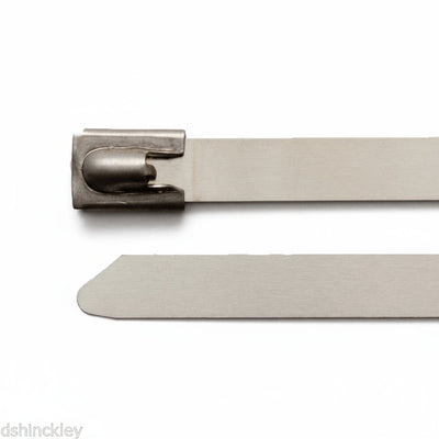 8" 150lb - 304 Stainless Steel Cable Ties 100/bag
