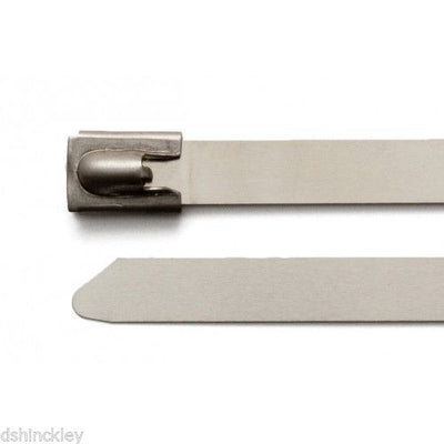 8” 300lb - 316 Stainless Steel Cable Ties 100/bag