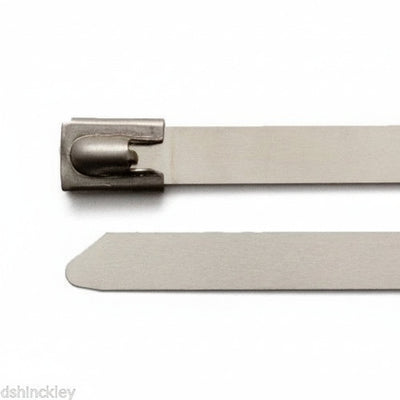 TE Connectivity 20" 150lb - 316 Stainless Steel Cable Ties Part #BU46-520 (100/bag)