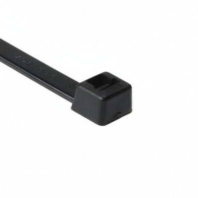 HellermannTyton T120R0HSK2 High-Temp Cable Tie, 15.2" Long, UL Rated, 120lb Tensile Strength, PA66HS,UV Black, 50/pkg