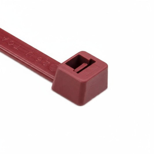 HellermannTyton T120R2H4 Heavy Duty Cable Tie, 15.2" Long, UL Rated, 120lb Tensile Strength, PA66, Red, 500/pkg