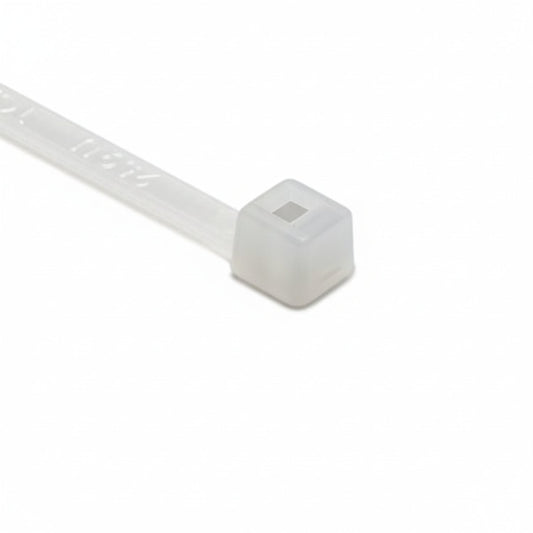 HellermannTyton T18I9C2 Standard Cable Tie, 5.5" Long, UL Rated, 18lb Tensile Strength, PA66, Natural, 100/pkg