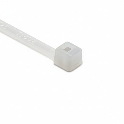 HellermannTyton T18I9C2 Standard Cable Tie, 5.5" Long, UL Rated, 18lb Tensile Strength, PA66, Natural, 100/pkg