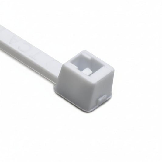 HellermannTyton T18R10M4 Standard Cable Tie, 4" Long, UL Rated, 18lb Tensile Strength, PA66, White, 1000/pkg