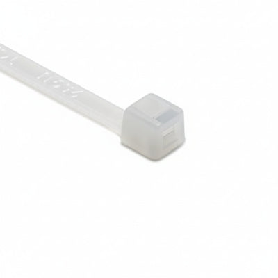 HellermannTyton T18R9VOC2 Flame-Retardant Cable Tie, 4" Long, UL Rated, 18lb Tensile Strength, PA66V0, Natural, 100/pkg