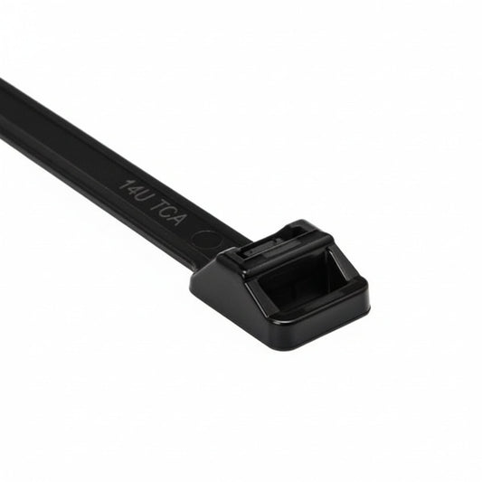 HellermannTyton T250I0X2 Heavy Duty Cable Tie, 28.7" Long, UL Rated, 250lb Tensile Strength, PA66, Black, 25/pkg