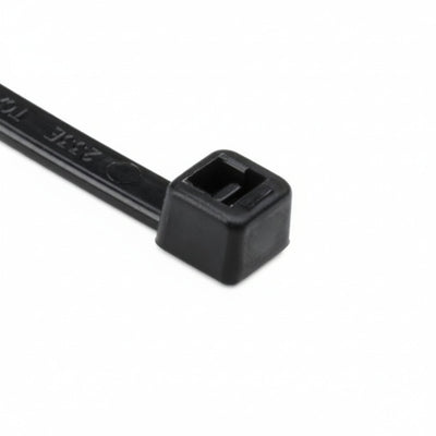 HellermannTyton T30L0UVC2 UV Resistant Cable Tie, 7.8" Long, UL Rated, 30lb Tensile Strength, PA66UV,UV Black, 100/pkg