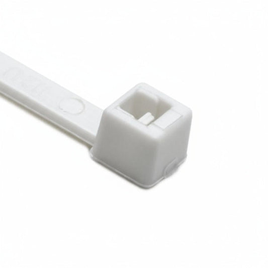 HellermannTyton T30R10M4 Standard Cable Tie, 5.8" Long, UL Rated, 30lb Tensile Strength, PA66, White, 1000/pkg