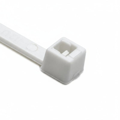 HellermannTyton T30R10M4 Standard Cable Tie, 5.8" Long, UL Rated, 30lb Tensile Strength, PA66, White, 1000/pkg
