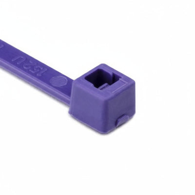 HellermannTyton T30R7M4 Standard Cable Tie, 5.8" Long, UL Rated, 30lb Tensile Strength, PA66, Purple, 1000/pkg