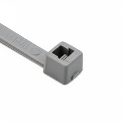 HellermannTyton T30R8M4 Standard Cable Tie, 5.8" Long, UL Rated, 30lb Tensile Strength, PA66, Gray, 1000/pkg