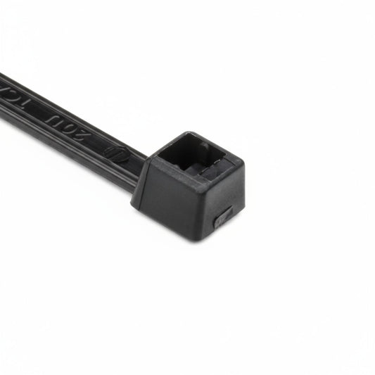 HellermannTyton T40L0HSC2 High-Temp Cable Tie, 14.6" Long, UL Rated, 40lb Tensile Strength, PA66HS,UV Black, 100/pkg