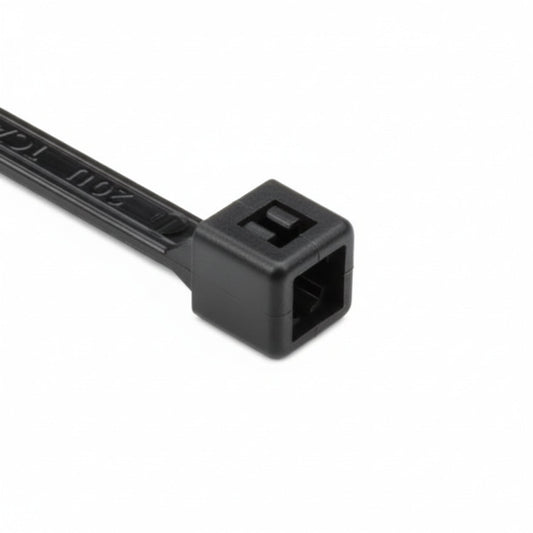 HellermannTyton T40R0M4 Standard Cable Tie, 8.3" Long, UL Rated, 40lb Tensile Strength, PA66, Black, 1000/pkg