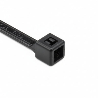 HellermannTyton T40R0M4 Standard Cable Tie, 8.3" Long, UL Rated, 40lb Tensile Strength, PA66, Black, 1000/pkg