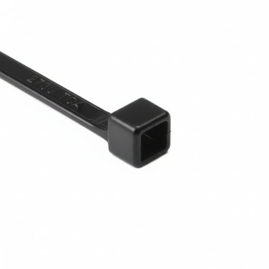 HellermannTyton T50I0HSM4 High-Temp Cable Tie, 12" Long, UL Rated, 50lb Tensile Strength, PA66HS, UV Black, 1000/pkg